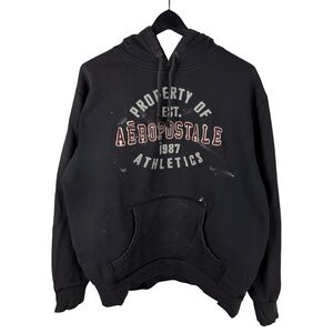 Vintage 2000s Aeropostale New York Paint Splatter Pullover Hoodie Size M